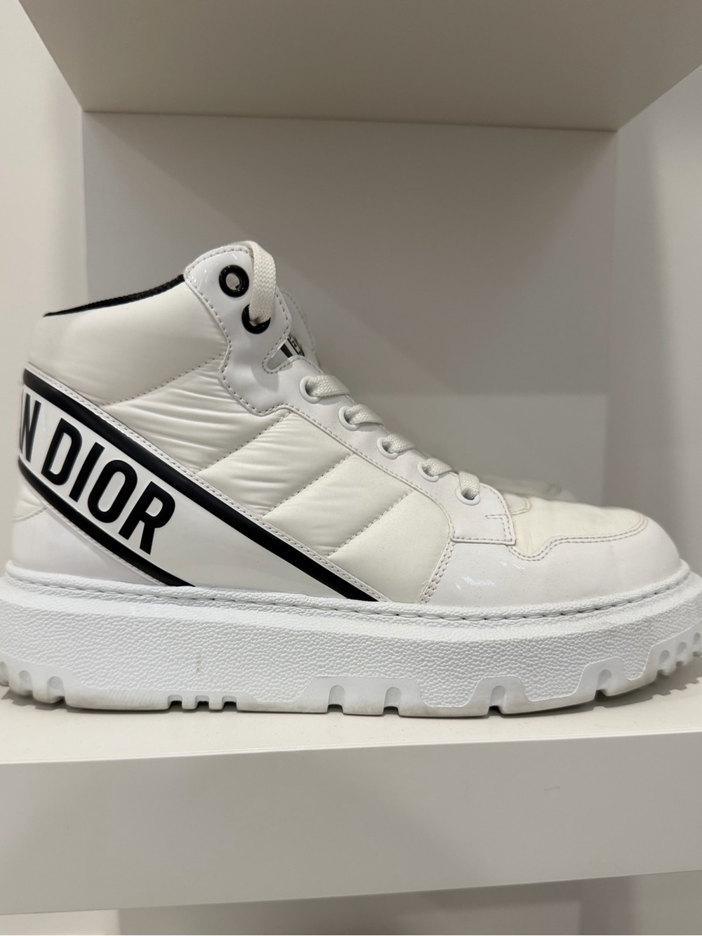 Dior White High-Top Sneaker
